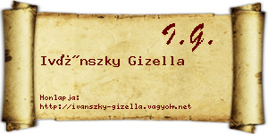 Ivánszky Gizella névjegykártya